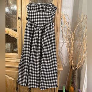 Ronny Kobo Collection Black and White Gingham Sundress ($300)